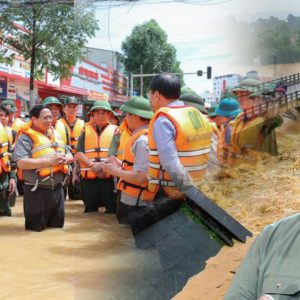 PHẠM MINH CHÍNH LỘI NƯỚC THỊ SÁT LŨ LỤT Ở THÁI NGUYÊN